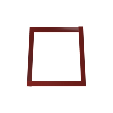 Panca da Esterno Modello Radura Essenza - Dimensioni 180 x 50 x 45 cm - In Metallo e Impilabili - Colore Rosso