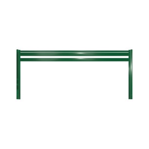 Panca da Esterno Modello Radura Essenza - Dimensioni 180 x 50 x 45 cm - In Metallo e Impilabili - Colore Verde 2