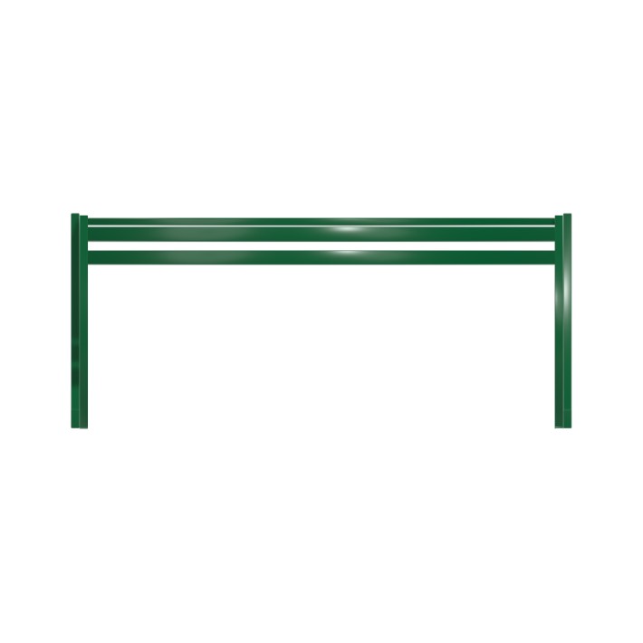 Panca da Esterno Modello Radura Essenza - Dimensioni 180 x 50 x 45 cm - In Metallo e Impilabili - Colore Verde