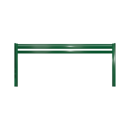 Panca da Esterno Modello Radura Essenza - Dimensioni 180 x 50 x 45 cm - In Metallo e Impilabili - Colore Verde