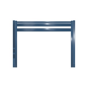 Panca da Esterno Modello Radura Essenza - Dimensioni 60 x 50 x 45 cm - In Metallo e Impilabili - Colore Azzurro 2