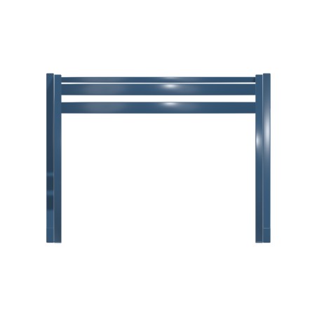 Panca da Esterno Modello Radura Essenza - Dimensioni 60 x 50 x 45 cm - In Metallo e Impilabili - Colore Azzurro