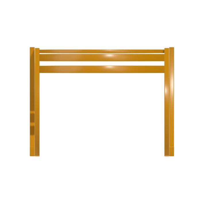 Panca da Esterno Modello Radura Essenza - Dimensioni 60 x 50 x 45 cm - In Metallo e Impilabili - Colore Giallo