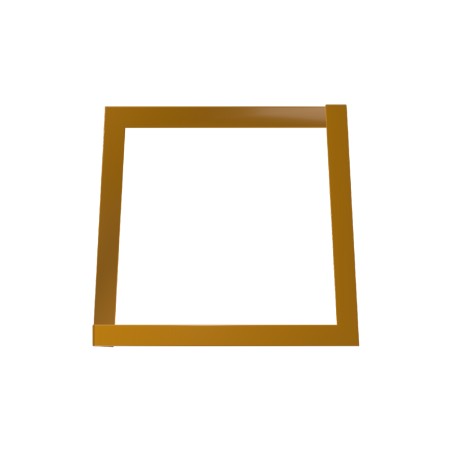 Panca da Esterno Modello Radura Essenza - Dimensioni 60 x 50 x 45 cm - In Metallo e Impilabili - Colore Giallo