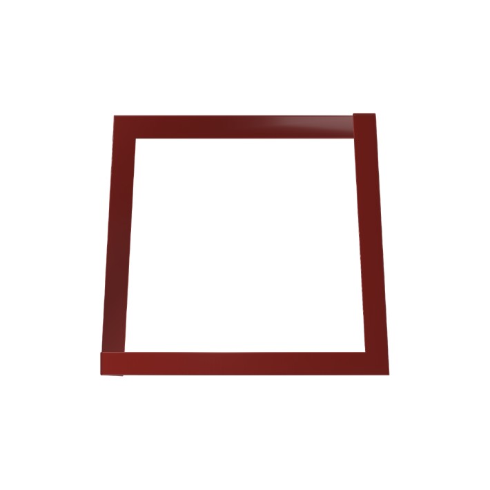 Panca da Esterno Modello Radura Essenza - Dimensioni 60 x 50 x 45 cm - In Metallo e Impilabili - Colore Rosso