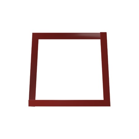 Panca da Esterno Modello Radura Essenza - Dimensioni 60 x 50 x 45 cm - In Metallo e Impilabili - Colore Rosso