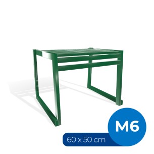 Panca da Esterno Modello Radura Essenza - Dimensioni 60 x 50 x 45 cm - In Metallo e Impilabili - Colore Verde