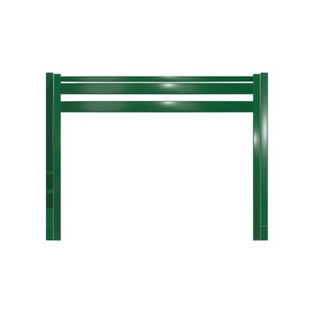 Panca da Esterno Modello Radura Essenza - Dimensioni 60 x 50 x 45 cm - In Metallo e Impilabili - Colore Verde