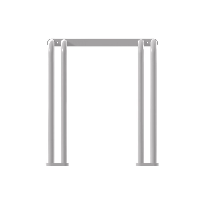 Panca da Esterno Modello Radura Essenza School 015 - Dimensioni 41x32x36 cm - In Metallo e Impilabili - Colore Bianco