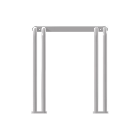 Panca da Esterno Modello Radura Essenza School 015 - Dimensioni 41x32x36 cm - In Metallo e Impilabili - Colore Bianco