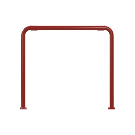 Panca da Esterno Modello Radura Essenza School 015 - Dimensioni 41x32x36 cm - In Metallo e Impilabili - Colore Rosso