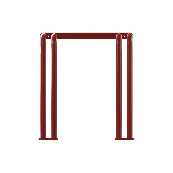 Panca da Esterno Modello Radura Essenza School 015 - Dimensioni 41x32x36 cm - In Metallo e Impilabili - Colore Rosso