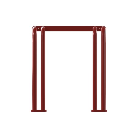 Panca da Esterno Modello Radura Essenza School 015 - Dimensioni 41x32x36 cm - In Metallo e Impilabili - Colore Rosso
