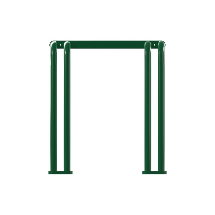Panca da Esterno Modello Radura Essenza School 015 - Dimensioni 41x32x36 cm - In Metallo e Impilabili - Colore Verde