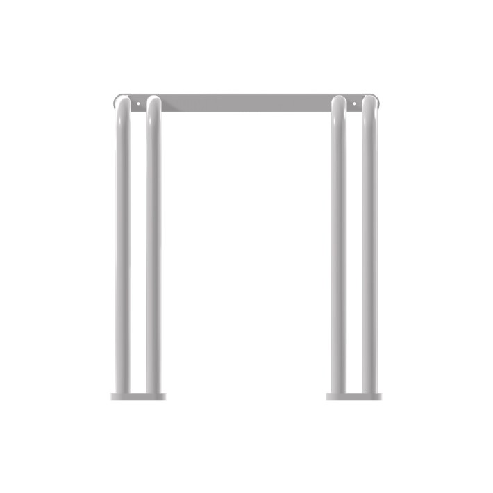 Panca da Esterno Modello Radura Essenza School 015 - Dimensioni 45x36x42 cm - In Metallo e Impilabili - Colore Bianco