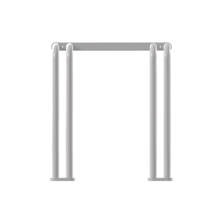 Panca da Esterno Modello Radura Essenza School 015 - Dimensioni 45x36x42 cm - In Metallo e Impilabili - Colore Bianco