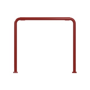 Panca da Esterno Modello Radura Essenza School 015 - Dimensioni 45x36x42 cm - In Metallo e Impilabili - Colore Rosso 2