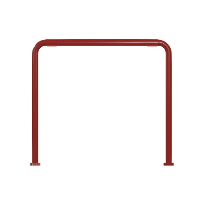 Panca da Esterno Modello Radura Essenza School 015 - Dimensioni 45x36x42 cm - In Metallo e Impilabili - Colore Rosso