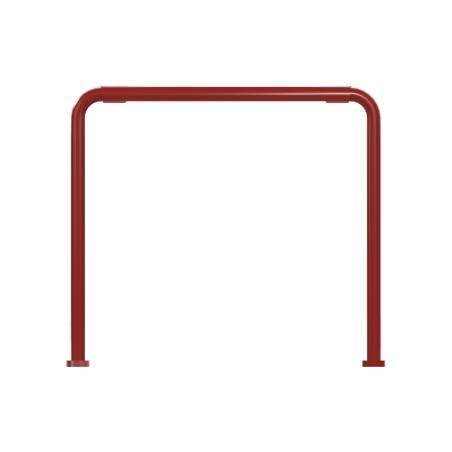 Panca da Esterno Modello Radura Essenza School 015 - Dimensioni 45x36x42 cm - In Metallo e Impilabili - Colore Rosso