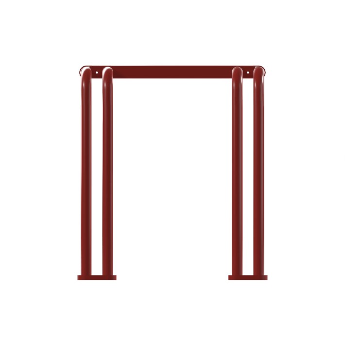 Panca da Esterno Modello Radura Essenza School 015 - Dimensioni 45x36x42 cm - In Metallo e Impilabili - Colore Rosso