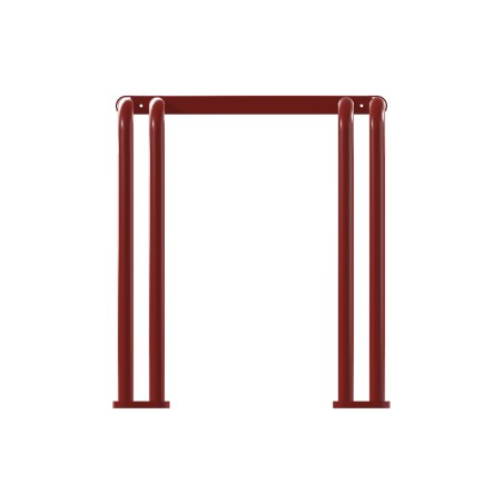Panca da Esterno Modello Radura Essenza School 015 - Dimensioni 45x36x42 cm - In Metallo e Impilabili - Colore Rosso