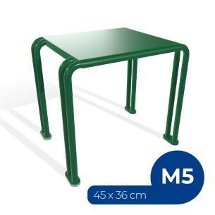 Panca da Esterno Modello Radura Essenza School 015 - Dimensioni 45x36x42 cm - In Metallo e Impilabili - Colore Verde