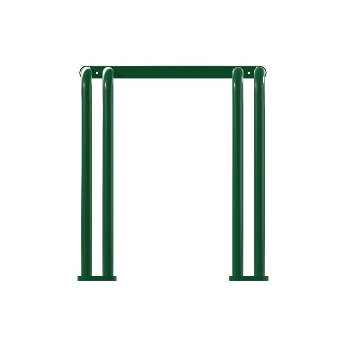 Panca da Esterno Modello Radura Essenza School 015 - Dimensioni 45x36x42 cm - In Metallo e Impilabili - Colore Verde