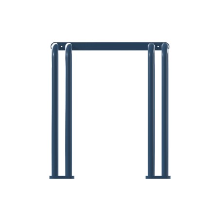 Panca da Esterno Modello Radura Essenza School 015 - Dimensioni 49x40x47 cm - In Metallo e Impilabili - Colore Azzurro