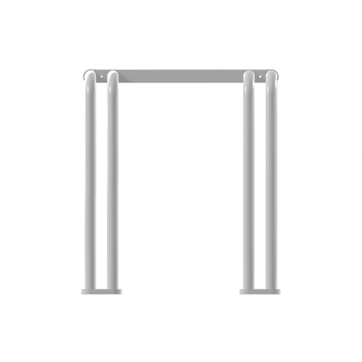Panca da Esterno Modello Radura Essenza School 015 - Dimensioni 49x40x47 cm - In Metallo e Impilabili - Colore Bianco