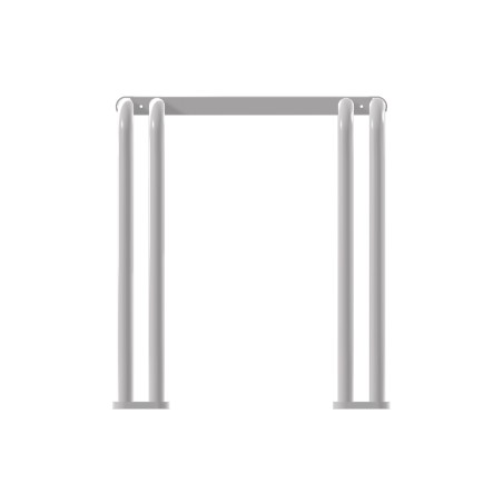 Panca da Esterno Modello Radura Essenza School 015 - Dimensioni 49x40x47 cm - In Metallo e Impilabili - Colore Bianco