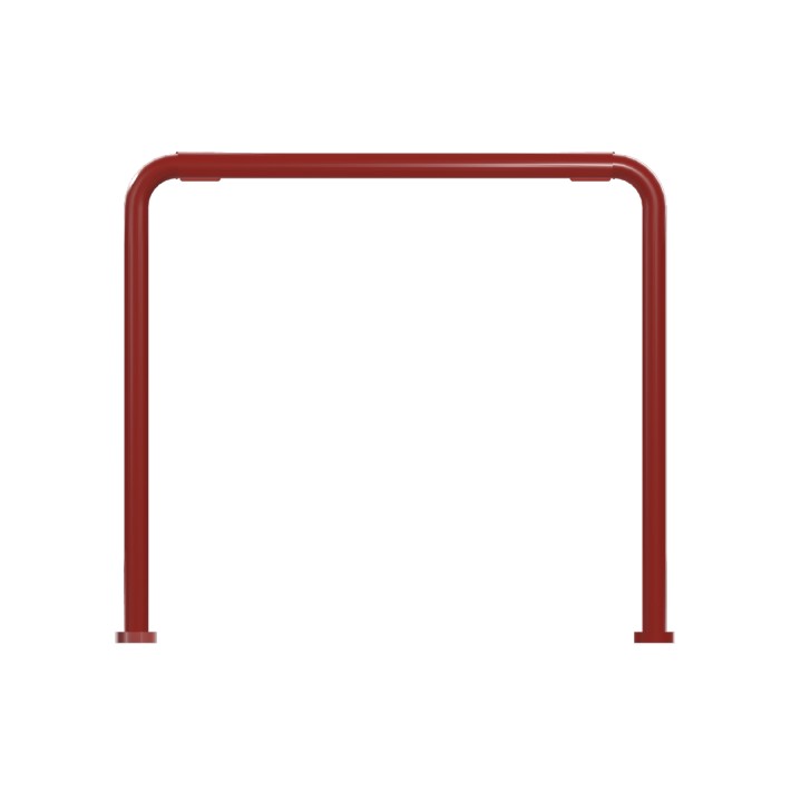 Panca da Esterno Modello Radura Essenza School 015 - Dimensioni 49x40x47 cm - In Metallo e Impilabili - Colore Rosso