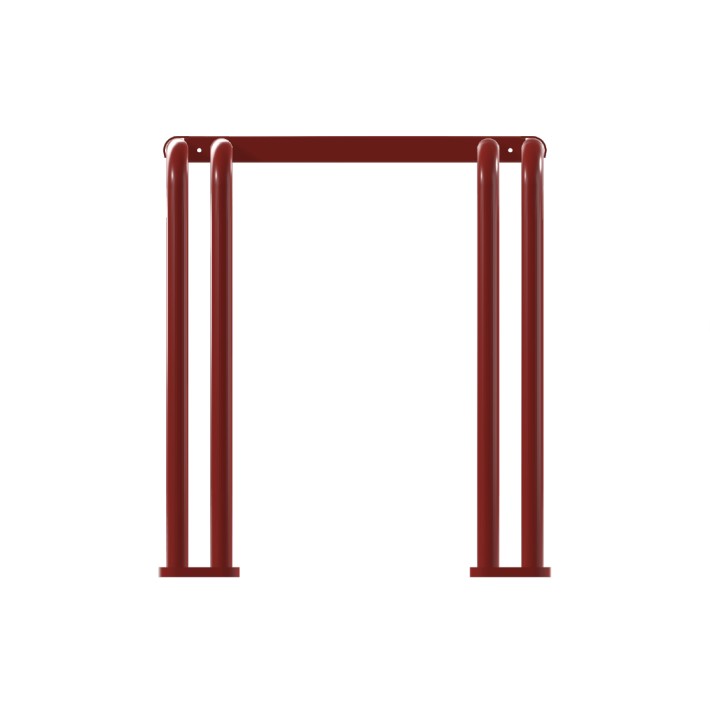 Panca da Esterno Modello Radura Essenza School 015 - Dimensioni 49x40x47 cm - In Metallo e Impilabili - Colore Rosso