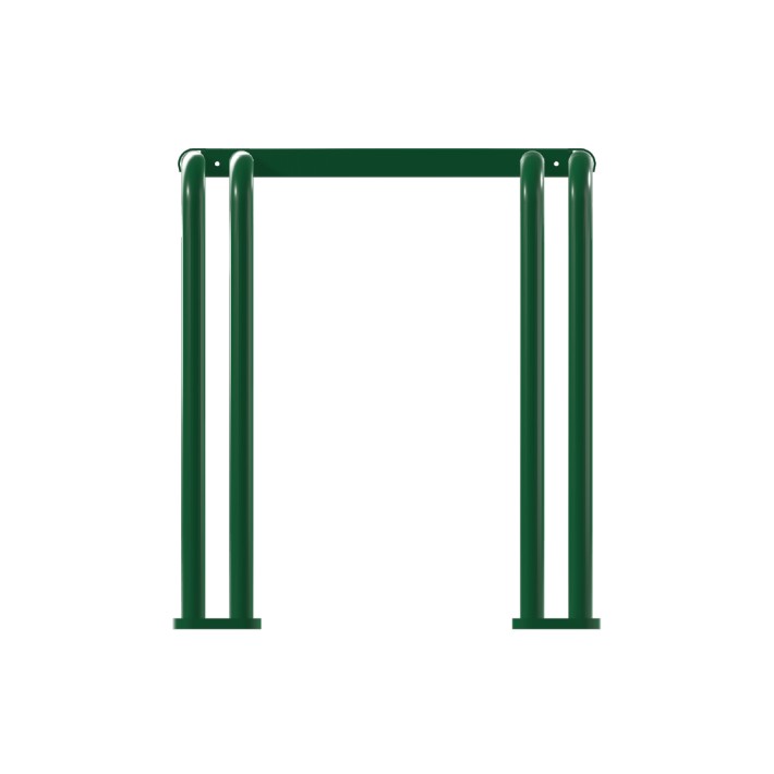 Panca da Esterno Modello Radura Essenza School 015 - Dimensioni 49x40x47 cm - In Metallo e Impilabili - Colore Verde