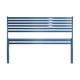 Panca con Schienale da Esterno Modello Radura Essenza - Dimensioni 120x50x45 cm - in Metallo e Impilabili - Colore Azzurro 2