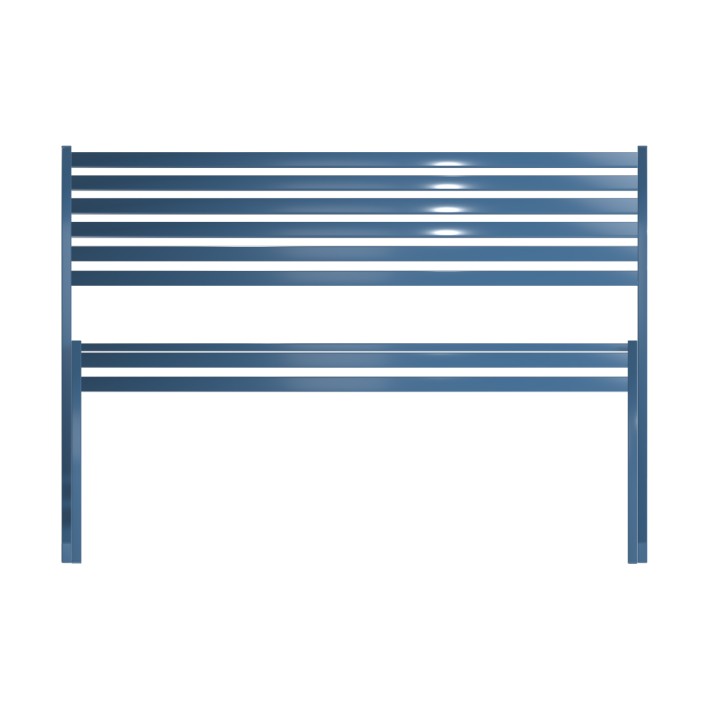Panca con Schienale da Esterno Modello Radura Essenza - Dimensioni 120x50x45 cm - in Metallo e Impilabili - Colore Azzurro