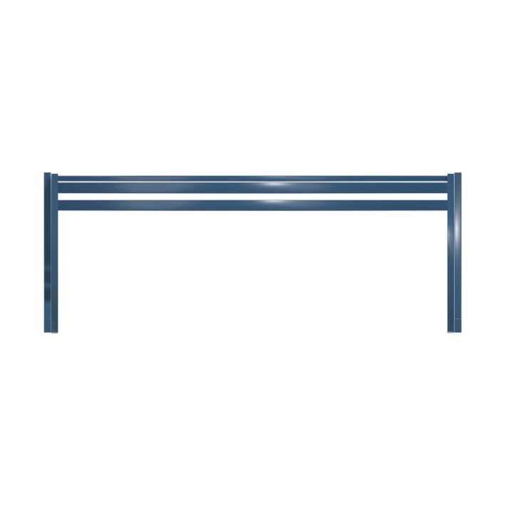 Panca da Esterno Modello Radura Essenza - Dimensioni 120 x 50 x 45 cm - In Metallo e Impilabili - Colore Azzurro