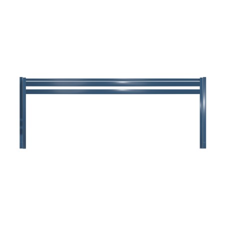 Panca da Esterno Modello Radura Essenza - Dimensioni 120 x 50 x 45 cm - In Metallo e Impilabili - Colore Azzurro