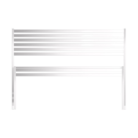 Panca con Schienale da Esterno Modello Radura Essenza - Dimensioni 180x50x45 cm - in Metallo e Impilabili - Colore Bianco