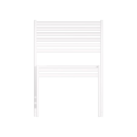 Panca con Schienale da Esterno Modello Radura Essenza - Dimensioni 60x50x45 cm - in Metallo e Impilabili - Colore Bianco