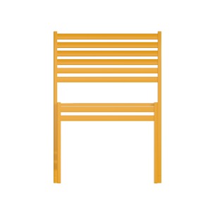 Panca con Schienale da Esterno Modello Radura Essenza - Dimensioni 60x50x45 cm - in Metallo e Impilabili - Colore Giallo 2