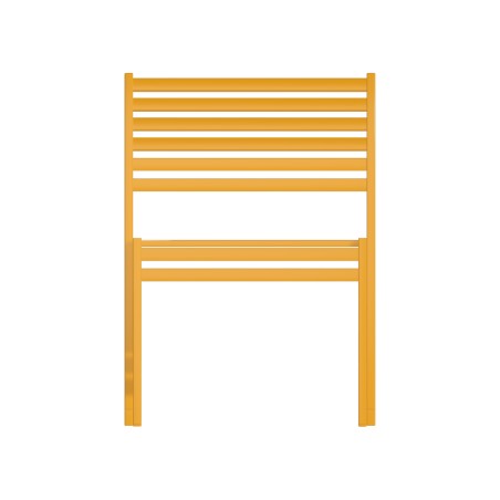 Panca con Schienale da Esterno Modello Radura Essenza - Dimensioni 60x50x45 cm - in Metallo e Impilabili - Colore Giallo