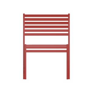 Panca con Schienale da Esterno Modello Radura Essenza - Dimensioni 60x50x45 cm - in Metallo e Impilabili - Colore Rosso 2