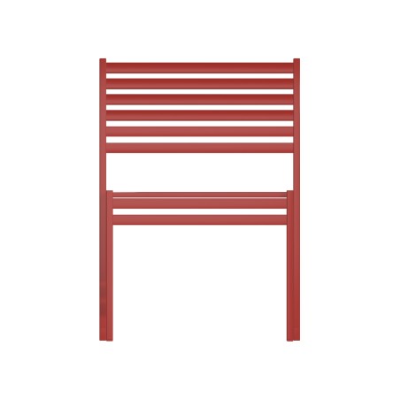 Panca con Schienale da Esterno Modello Radura Essenza - Dimensioni 60x50x45 cm - in Metallo e Impilabili - Colore Rosso