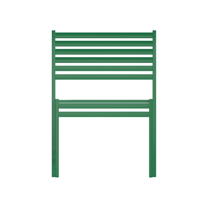 Panca con Schienale da Esterno Modello Radura Essenza - Dimensioni 60x50x45 cm - in Metallo e Impilabili - Colore Verde