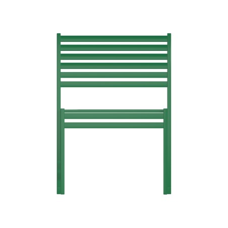 Panca con Schienale da Esterno Modello Radura Essenza - Dimensioni 60x50x45 cm - in Metallo e Impilabili - Colore Verde