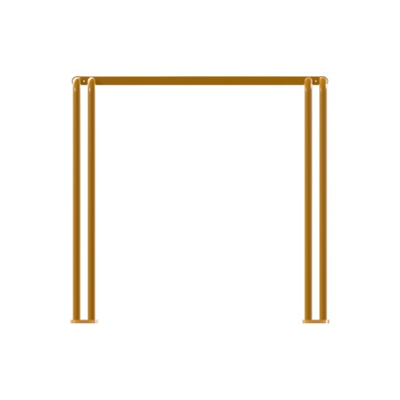 Tavolo da Esterno Modello Radura Essenza School 015 - Dimensioni 69 x 63 x 77 cm - In Metallo - Colore Giallo
