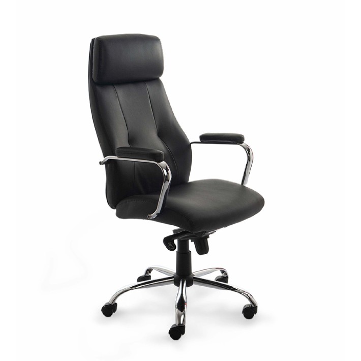 Sedia Direzionale SimilPelle Modello 986V22 - Colore Nero