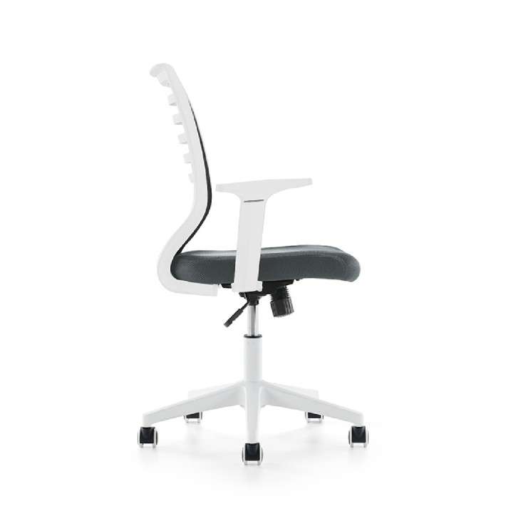 Sedia da Ufficio Modello 907W su Ruote  - Colore Bianco/Grigio