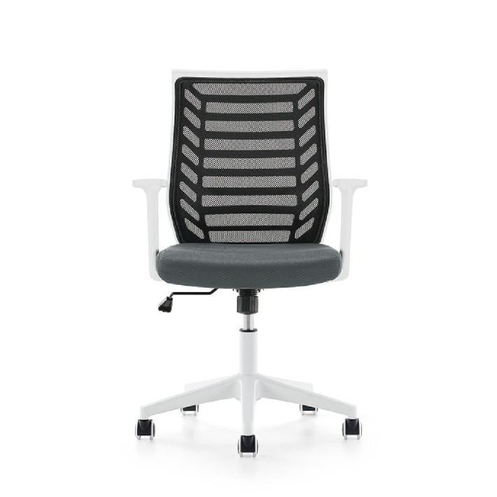 Sedia da Ufficio Modello 907W su Ruote  - Colore Bianco/Grigio