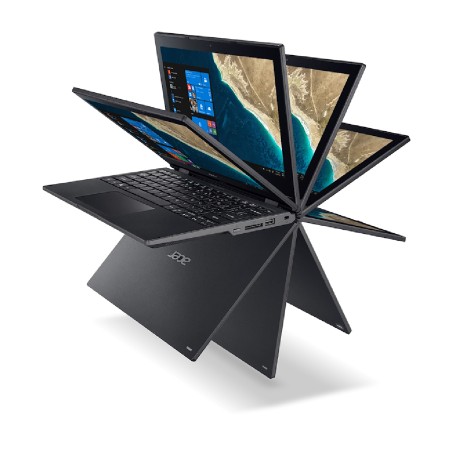 Notebook 11.6" FHD IPS Touch - Acer Spin TMB118 - Intel Celeron N4100 - 4GB Ram - 128 Ssd - Win 10 Pro - Aggiornabile Win 11